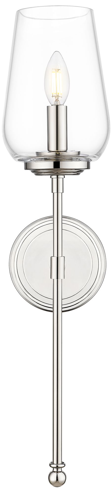 Image 4 Dominique by Z-Lite Polished Nickel 1 Light Wall Sconce more views