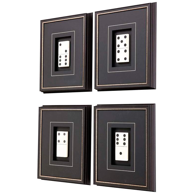 Image 6 Dominoes 18 inch High 4-Piece Framed Shadow Box Wall Art Set more views