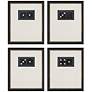Dominoes 20" High 4-Piece Shadow Box Framed Wall Art Set in scene