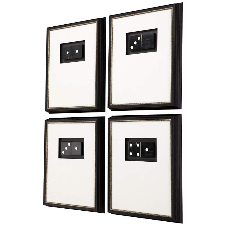 Image 5 Dominoes 20" High 4-Piece Shadow Box Framed Wall Art Set more views