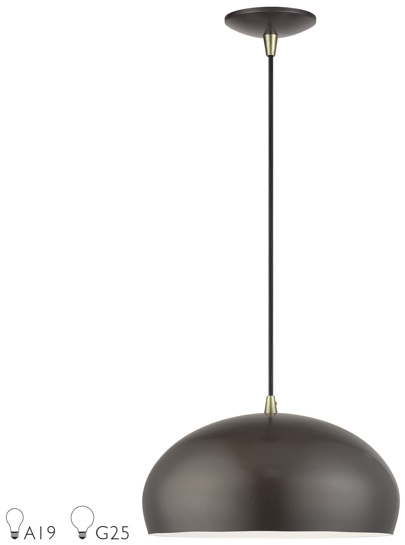 Domma 1 Light English Bronze Pendant