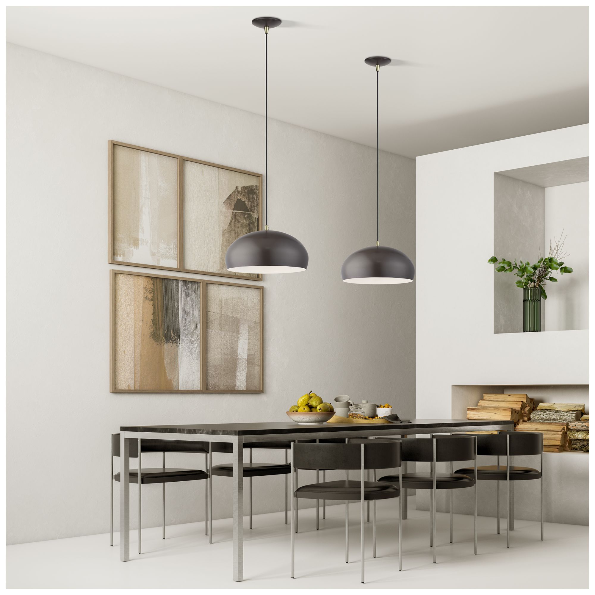 Domma 1 Light English Bronze Pendant