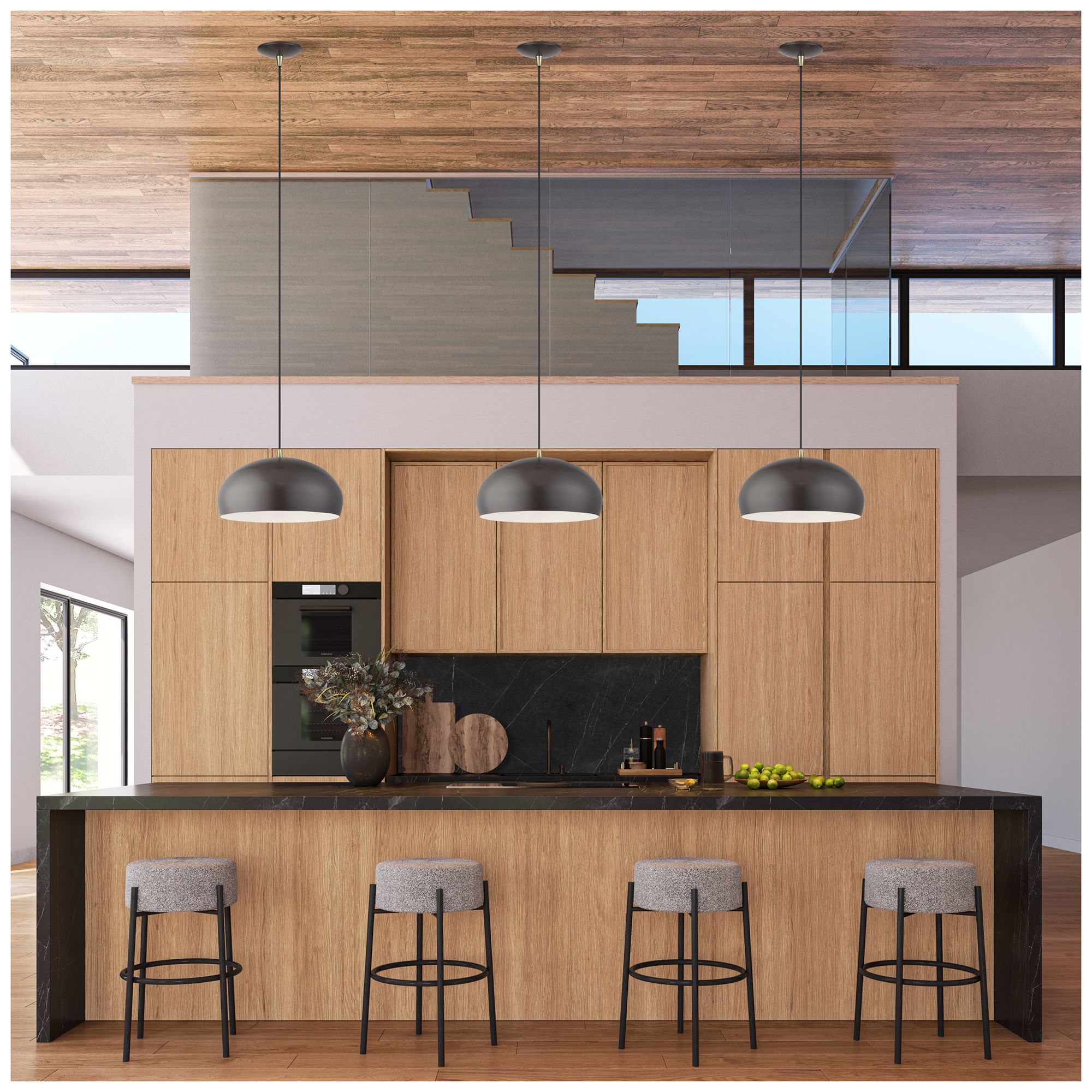 Domma 1 Light English Bronze Pendant