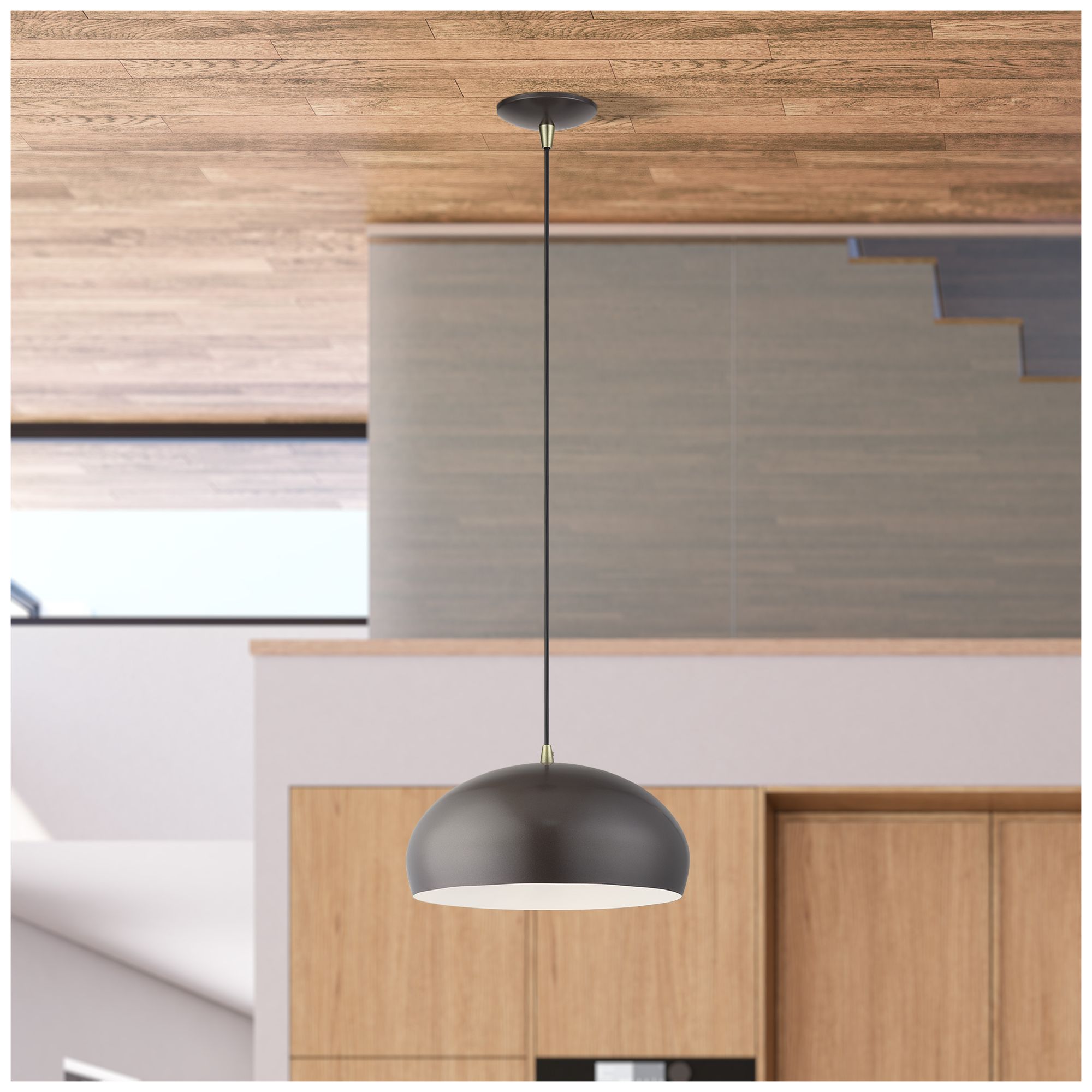 Domma 1 Light English Bronze Pendant