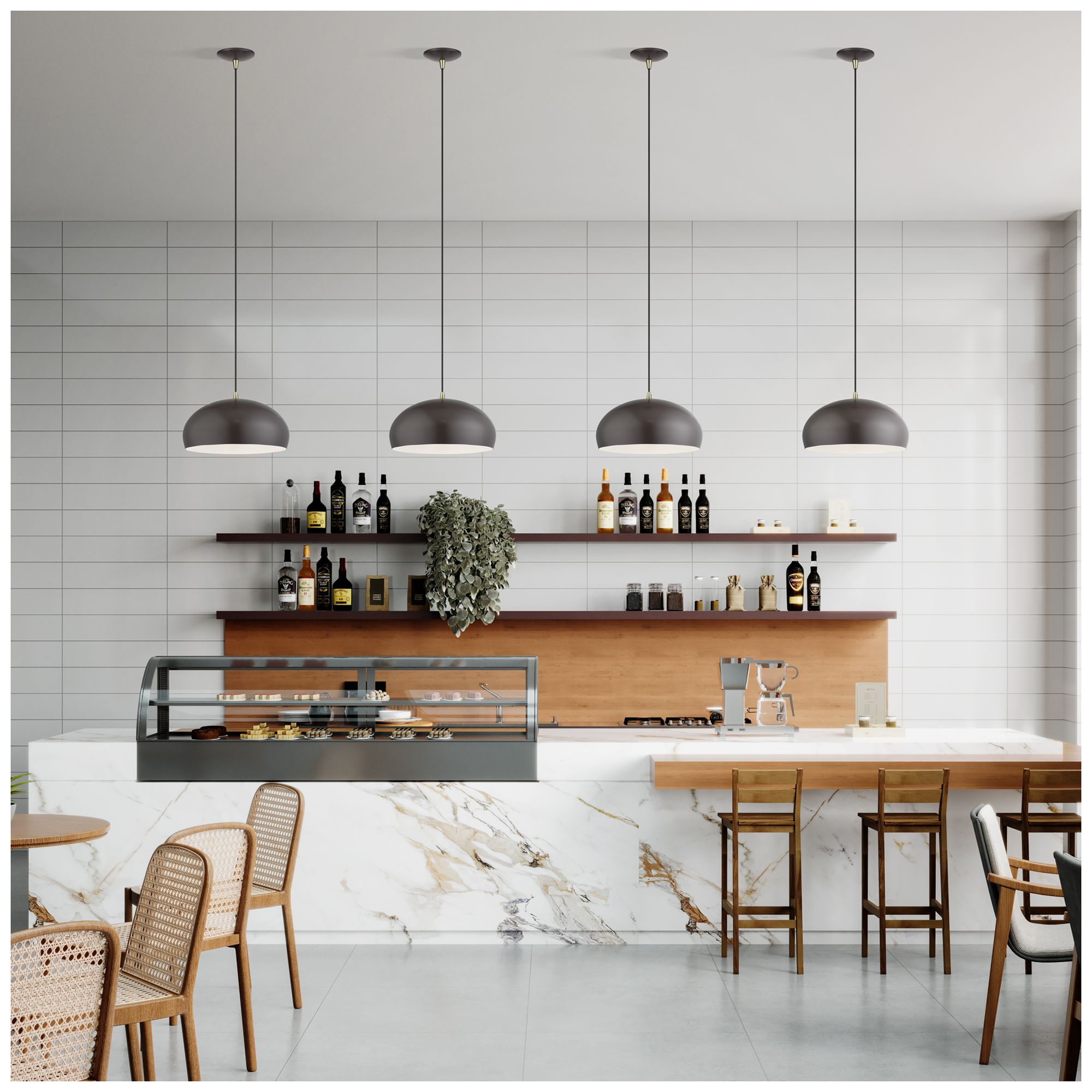 Domma 1 Light English Bronze Pendant