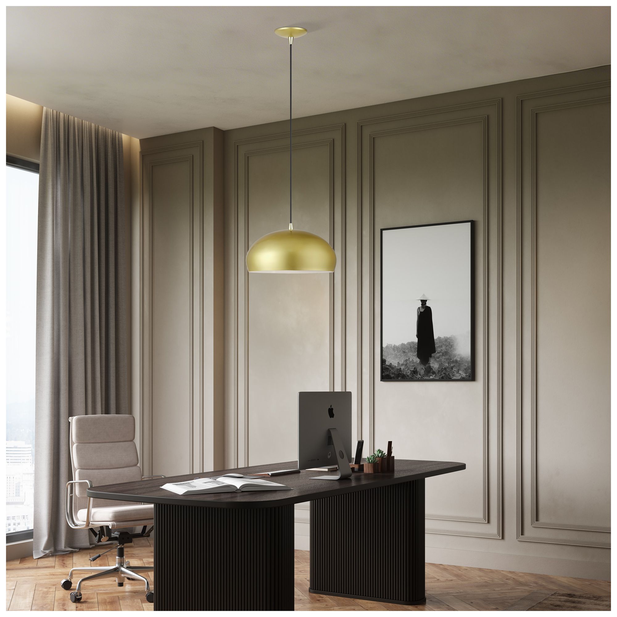 Domma 1 Light Soft Gold Pendant