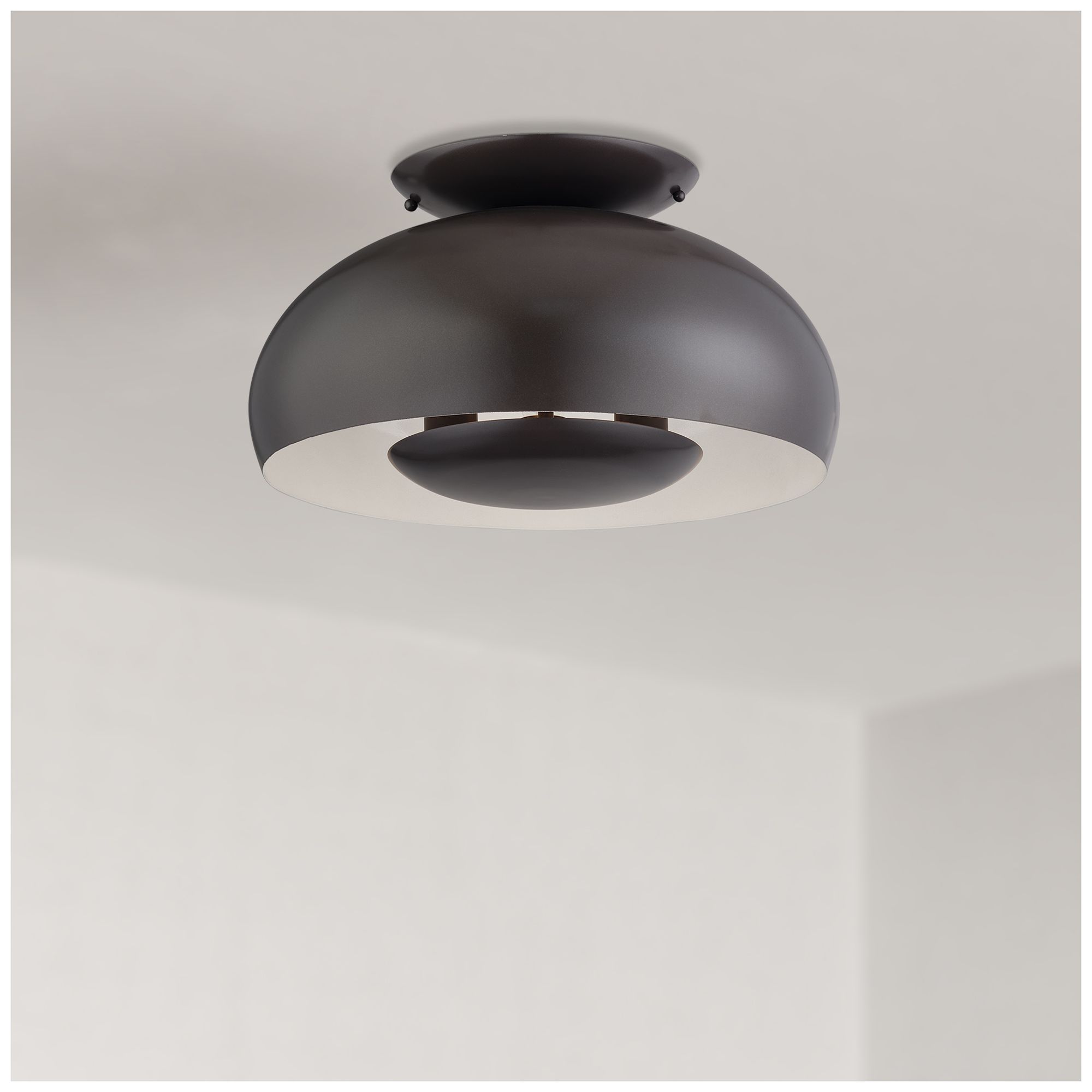 Domma 3 Light English Bronze Large Semi-Flush
