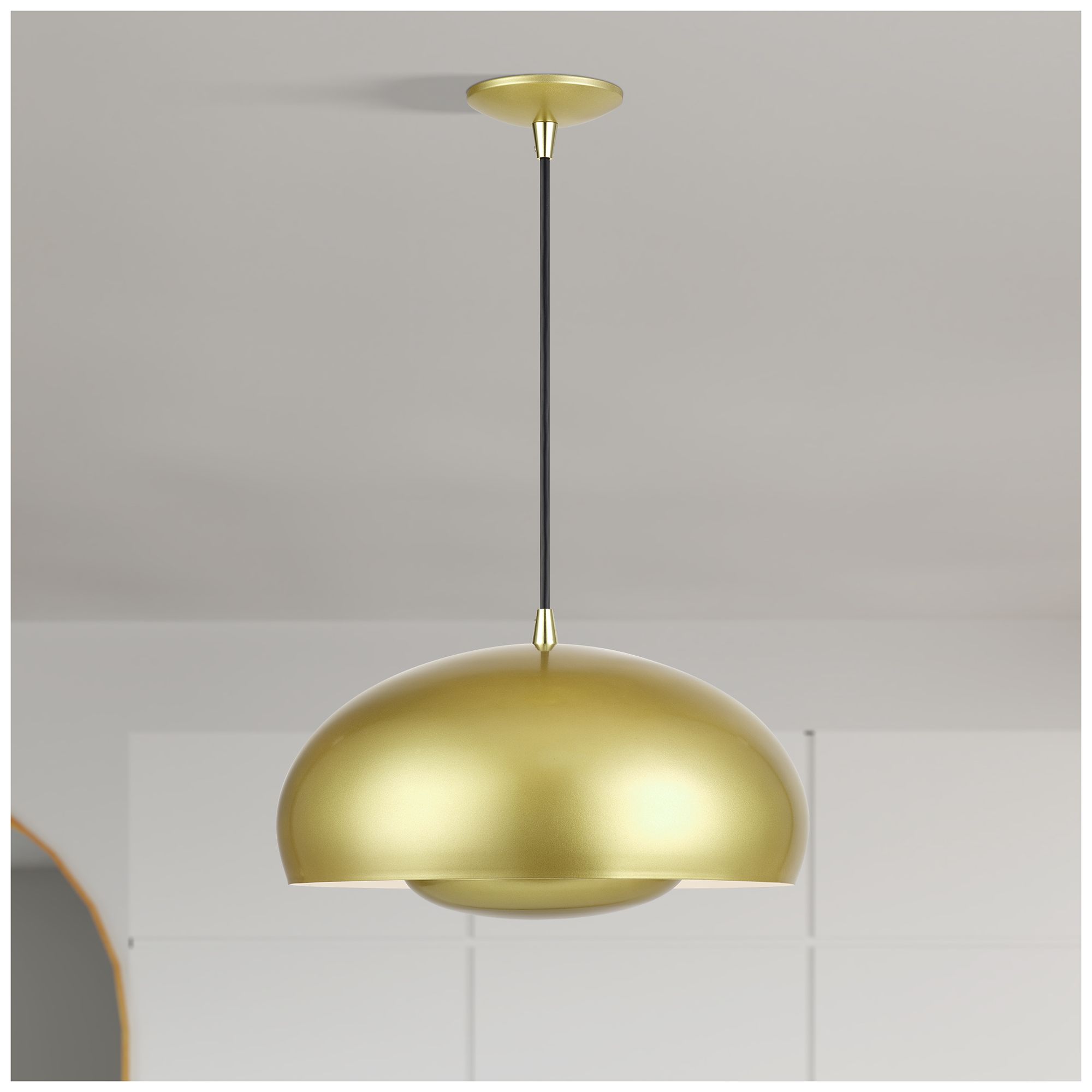 Domma 3 Light Soft Gold Pendant