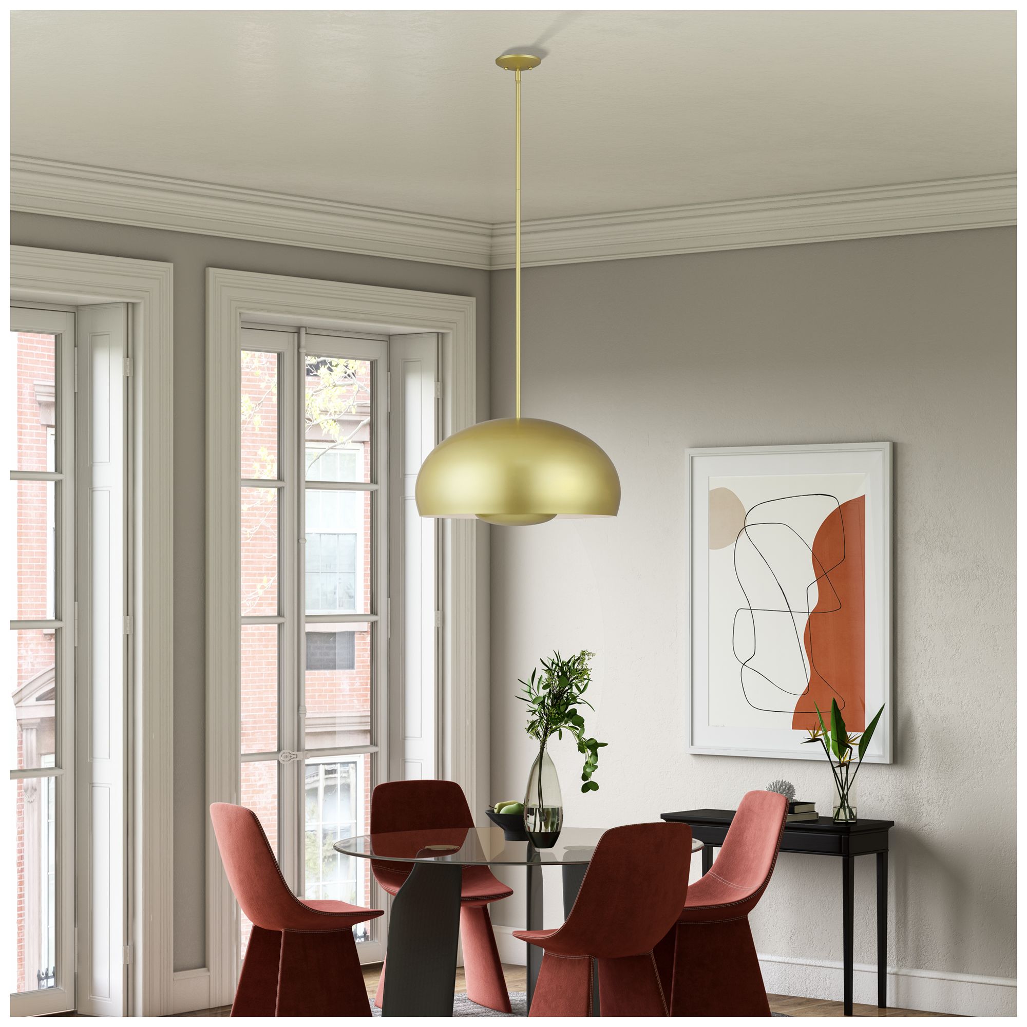Domma 4 Light Soft Gold Pendant