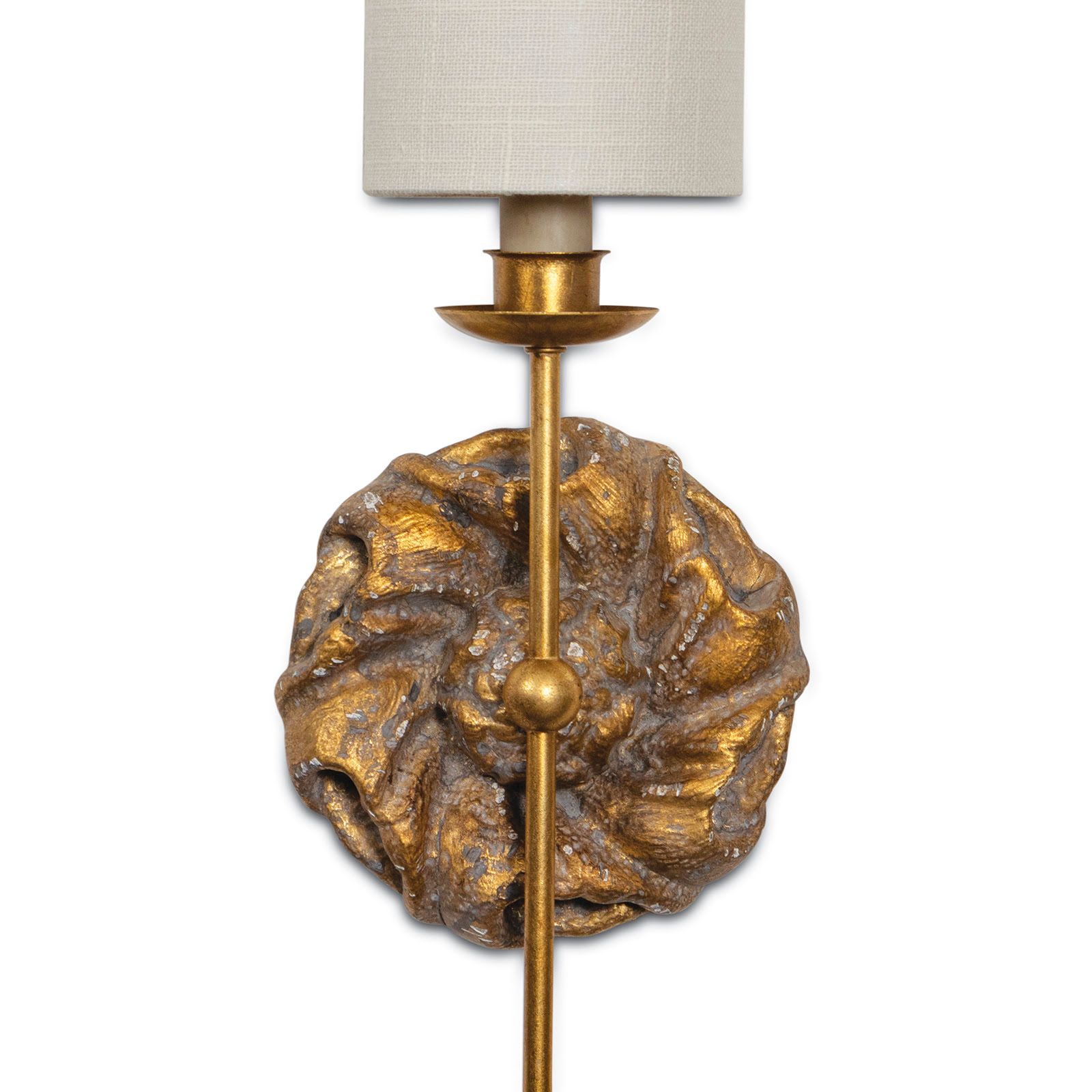 Image 3 Domonique 23 1/4" High Antique Gold Wall Sconce more views
