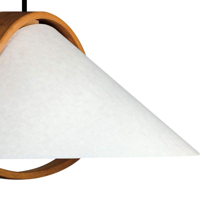 Image 3 Domus Arta 22 inch Wide Adjustable Pulley Beech Wood Modern Pendant Light more views