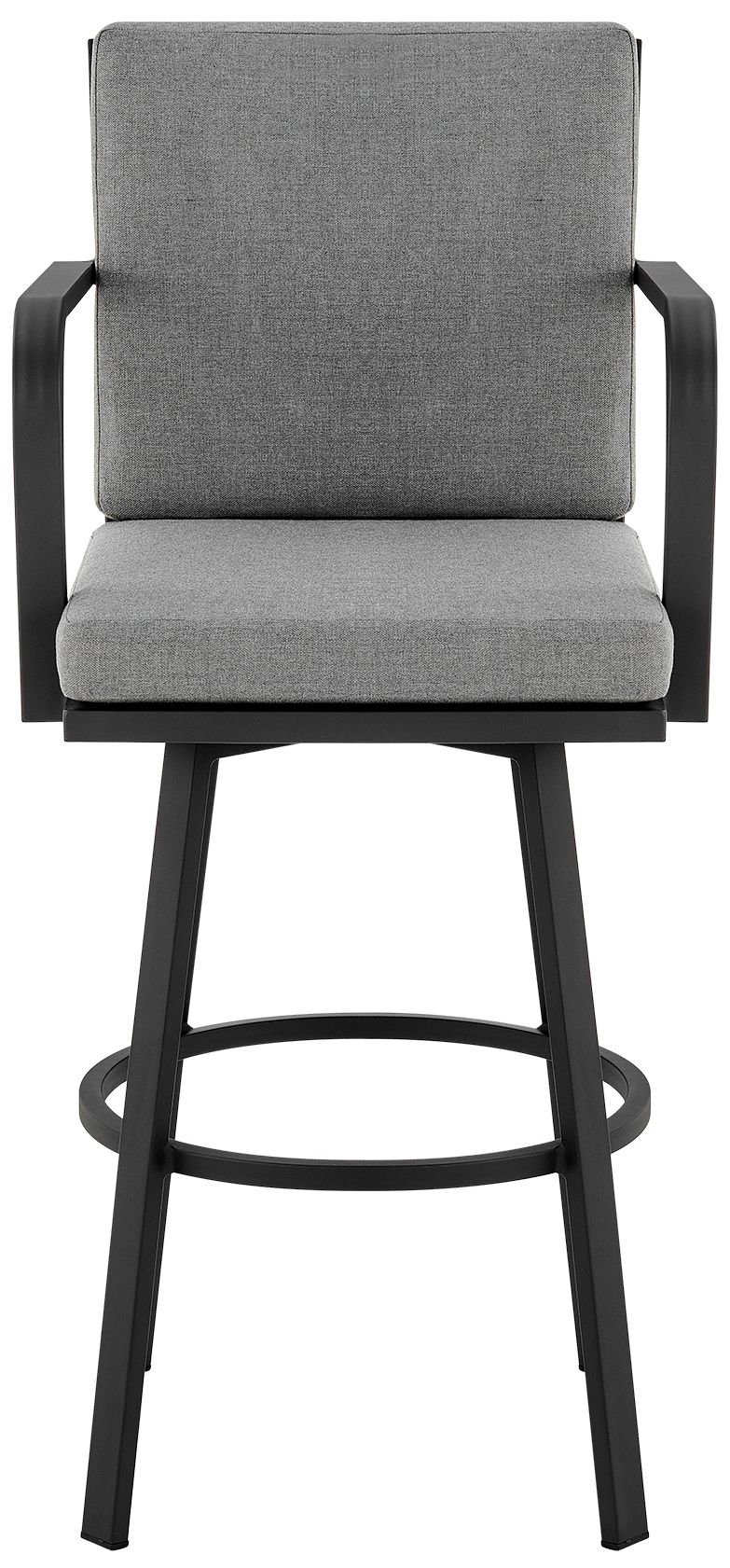 Image 3 Don 30" Outdoor Patio Bar Stool in Aluminum with Cushions more views