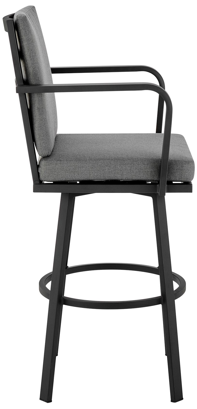 Image 4 Don 30" Outdoor Patio Bar Stool in Aluminum with Cushions more views