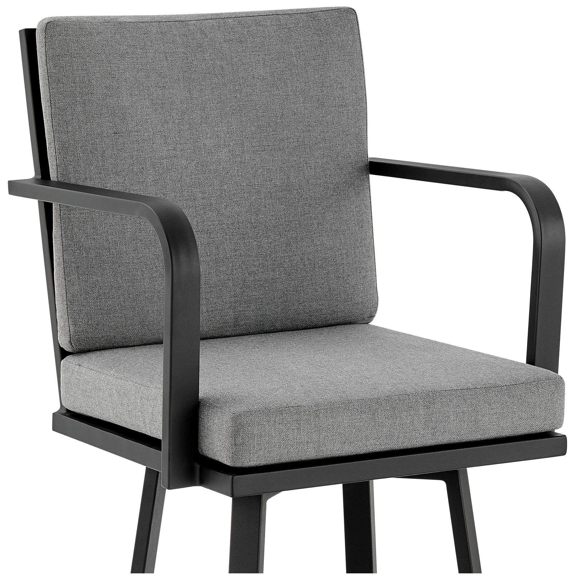 Image 7 Don 30" Outdoor Patio Bar Stool in Aluminum with Cushions more views