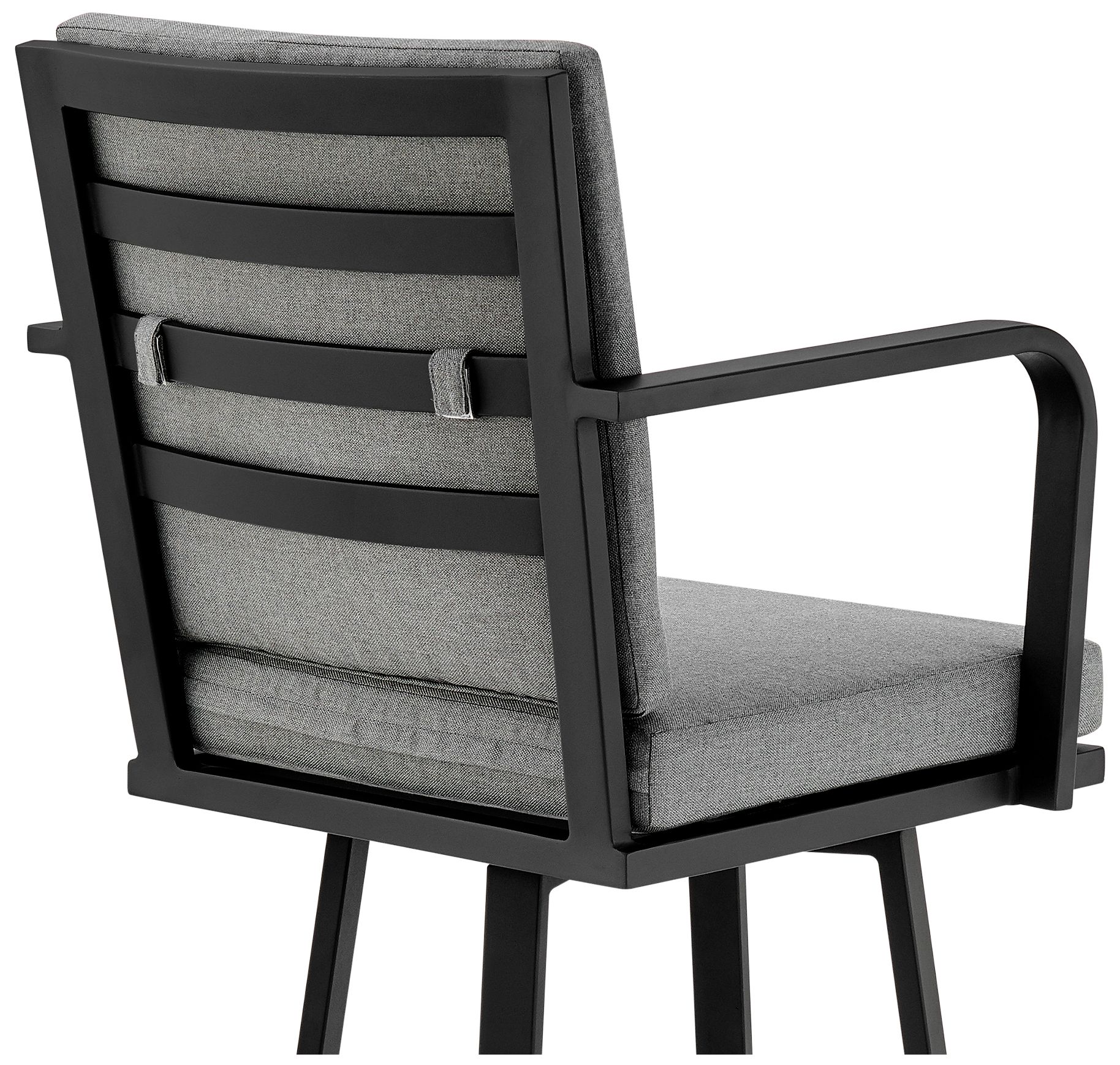 Don 30" Outdoor Patio Bar Stool in Aluminum with Cushions