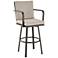 Don 30" Outdoor Patio Bar Stool in Aluminum with Cushions