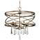 Donahue 20" Wide Gold Leaf Metal Ring Pendant Light