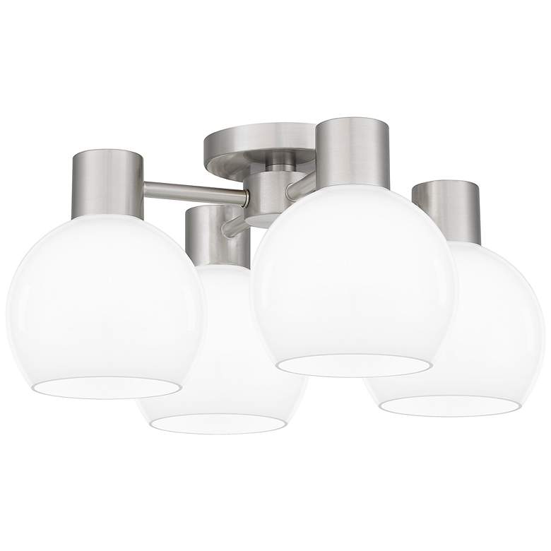 Image 2 Donahue 4-Light Brushed Nickel Semi-Flush Mount