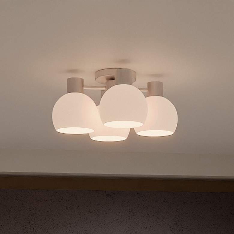 Image 1 Donahue 4-Light Brushed Nickel Semi-Flush Mount