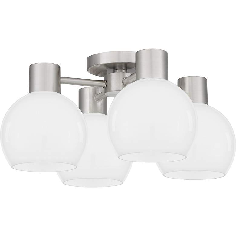 Image 4 Donahue 4-Light Brushed Nickel Semi-Flush Mount more views