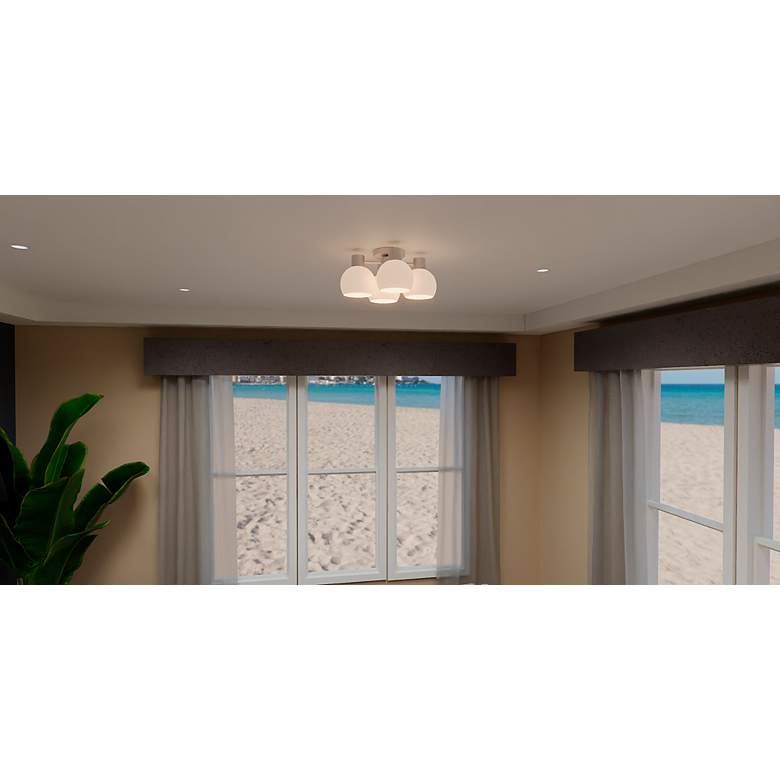 Image 6 Donahue 4-Light Brushed Nickel Semi-Flush Mount more views