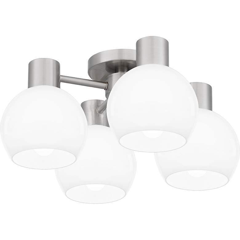 Image 7 Donahue 4-Light Brushed Nickel Semi-Flush Mount more views
