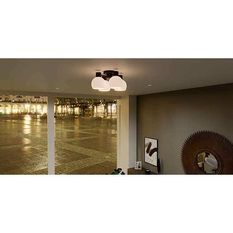 Image 6 Donahue 4-Light Matte Black Semi-Flush Mount more views