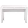 Donald 2-Drawer White Lacquer Writing Desk