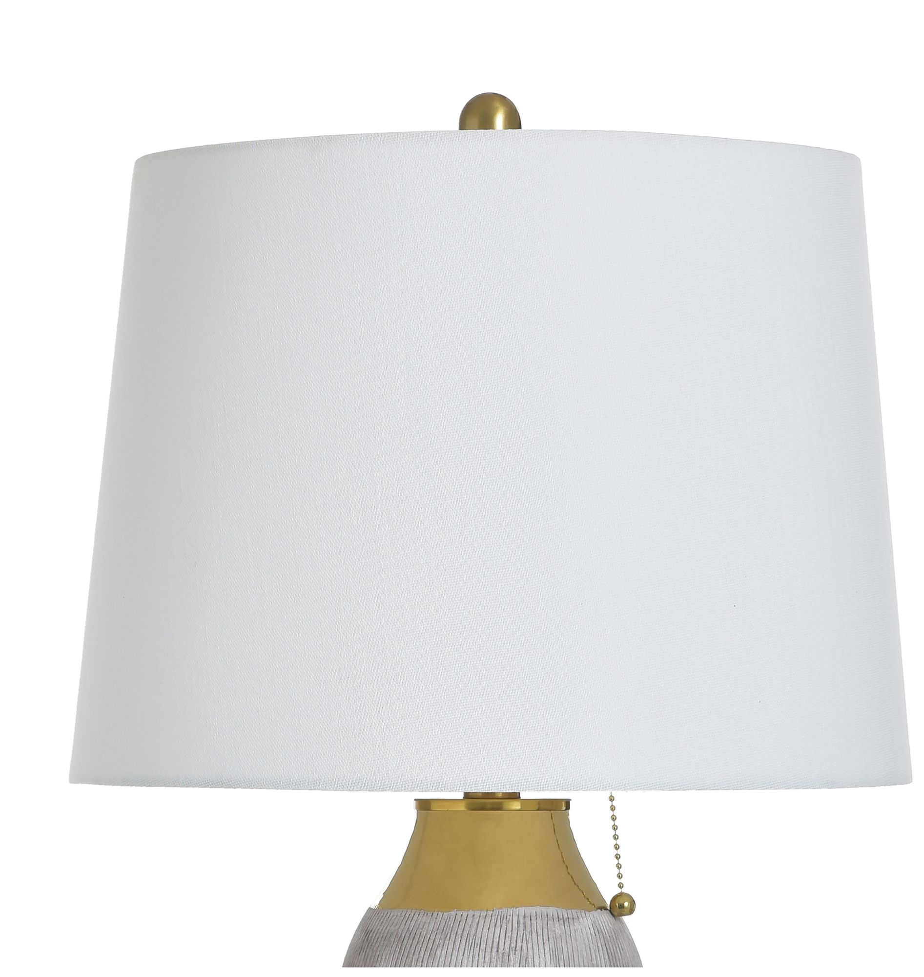 Image 5 Donald 29.5" High Gold & Grey Table Lamp with White Shade more views