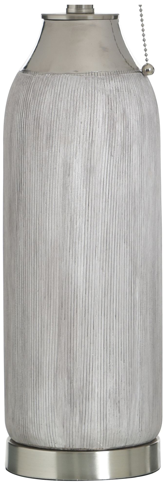 Image 4 Donald 29.5" High Silver & Grey Table Lamp with White Shade more views