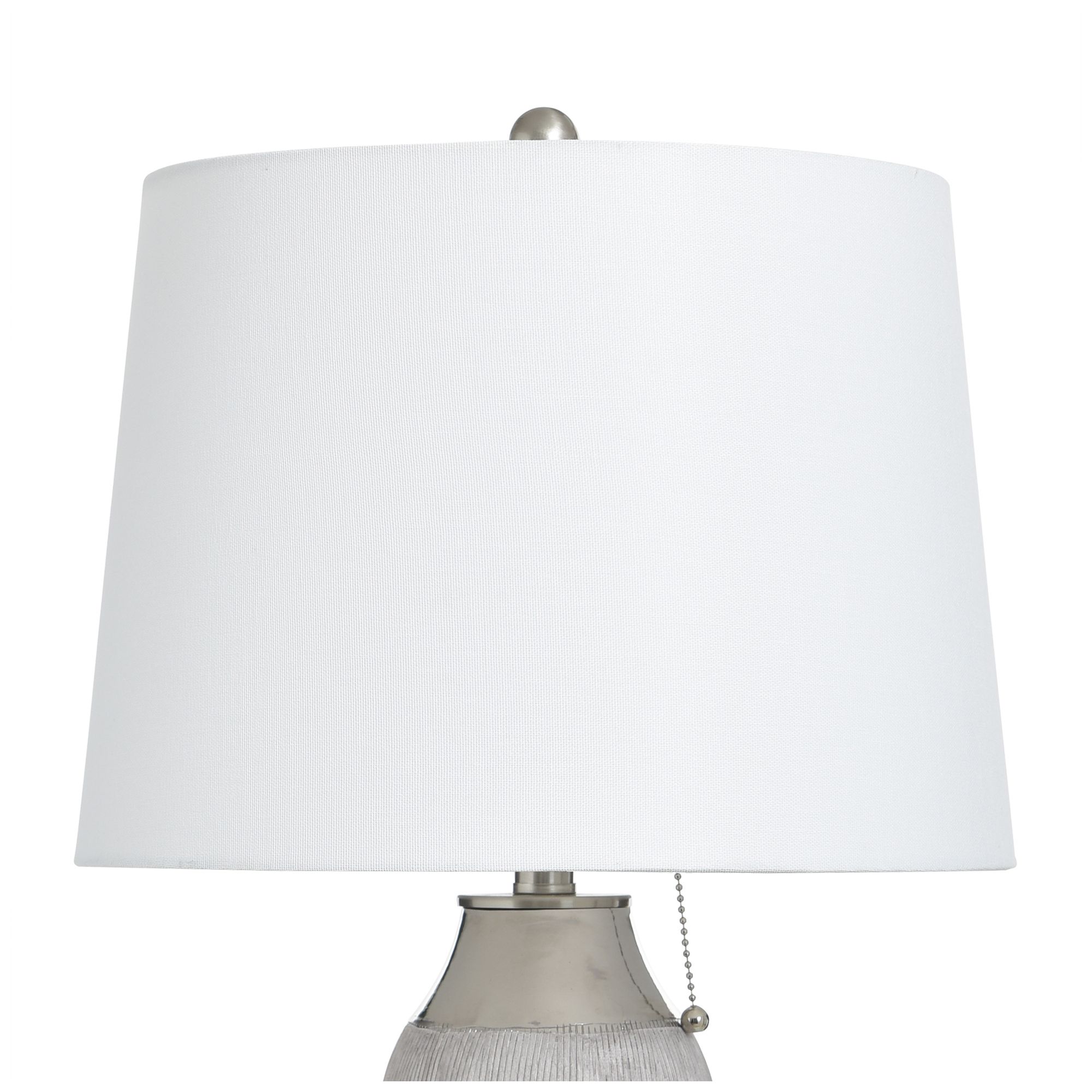 Image 5 Donald 29.5" High Silver & Grey Table Lamp with White Shade more views