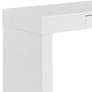 3_Donald 47" Wide Gloss White Console Wood 1-Drawer Table/Desk more views