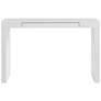 6_Donald 47" Wide Gloss White Console Wood 1-Drawer Table/Desk more views