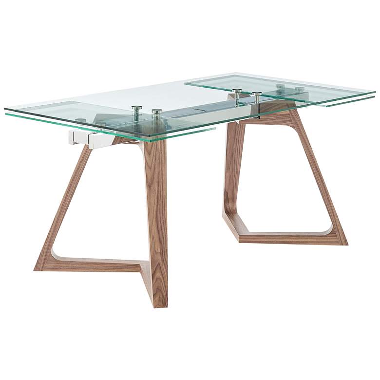 Image 1 Donar 94 1/2" Wide Walnut Extension Dining Table