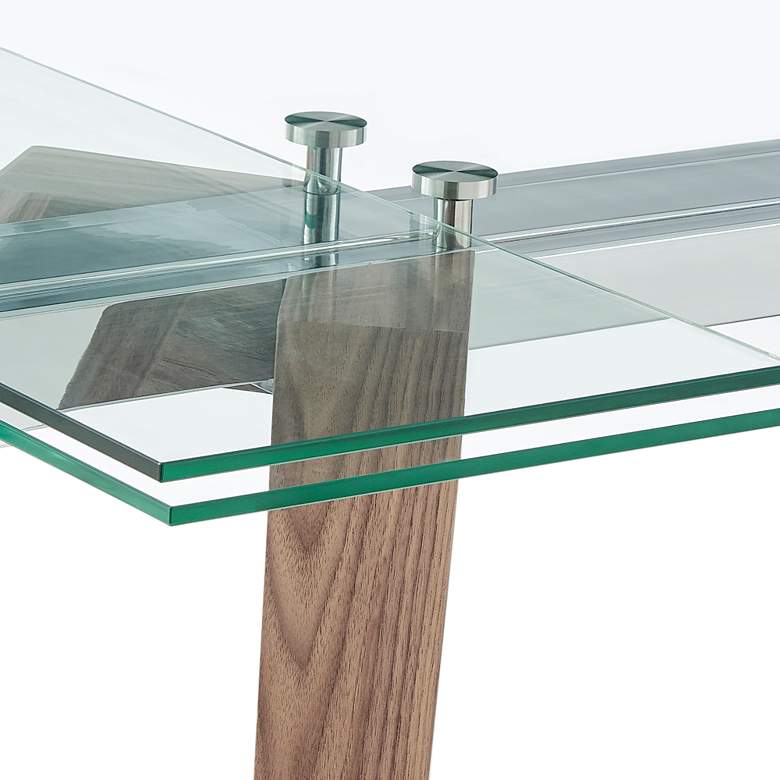 Image 2 Donar 94 1/2" Wide Walnut Extension Dining Table more views