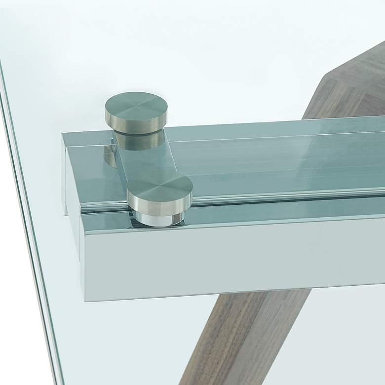 Image 3 Donar 94 1/2" Wide Walnut Extension Dining Table more views