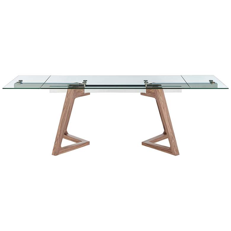 Image 5 Donar 94 1/2" Wide Walnut Extension Dining Table more views