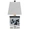 Donatela 13" High Blue and White Square Porcelain Accent Table Lamp