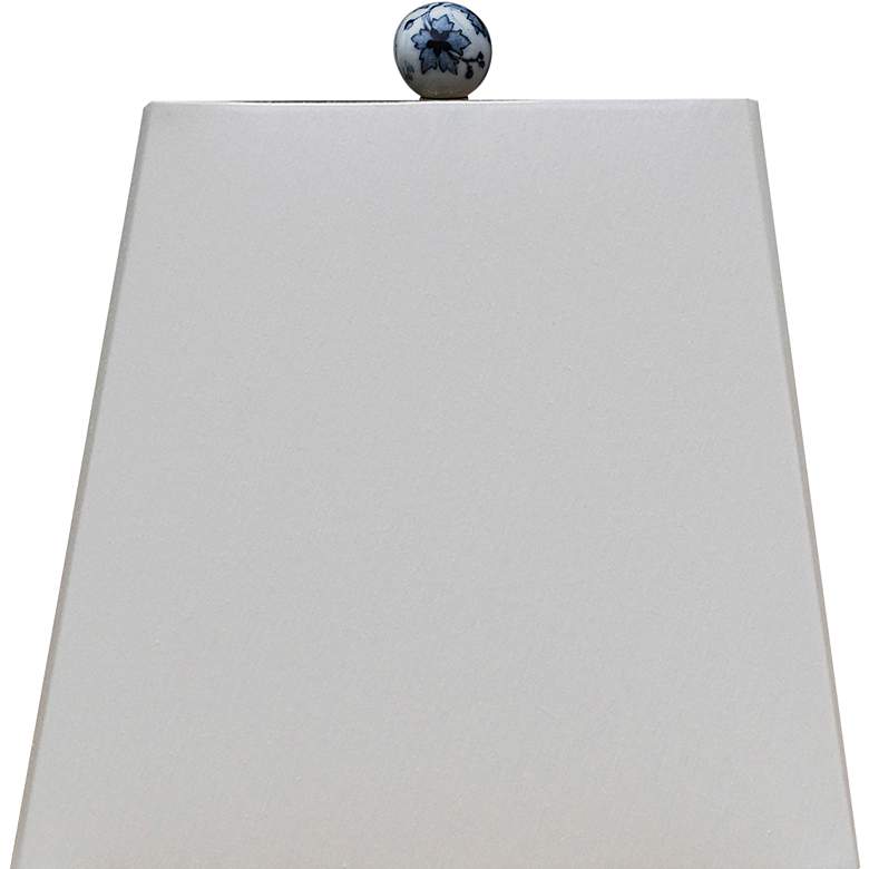 Image 2 Donatela 13" High Blue and White Square Porcelain Accent Table Lamp more views