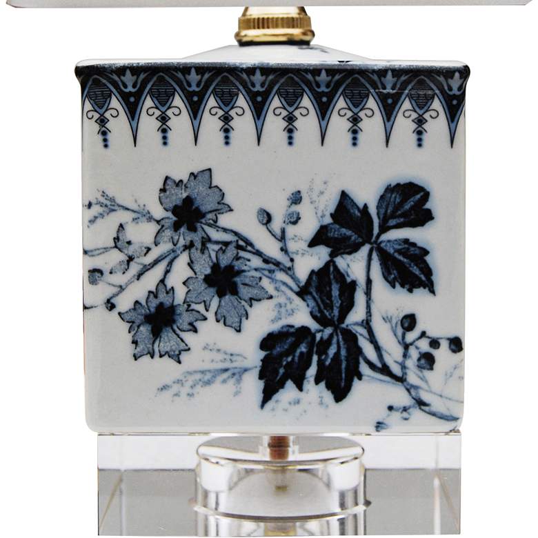 Image 3 Donatela 13" High Blue and White Square Porcelain Accent Table Lamp more views