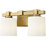 Donaway 7 1/2" High Vintage Brass 2-Light Wall Sconce