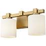 Donaway 7 1/2" High Vintage Brass 2-Light Wall Sconce