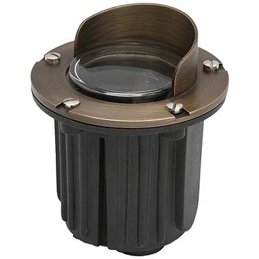 Donda Bronze Half Shield LED Landscape In-Ground Low Voltage Well Light