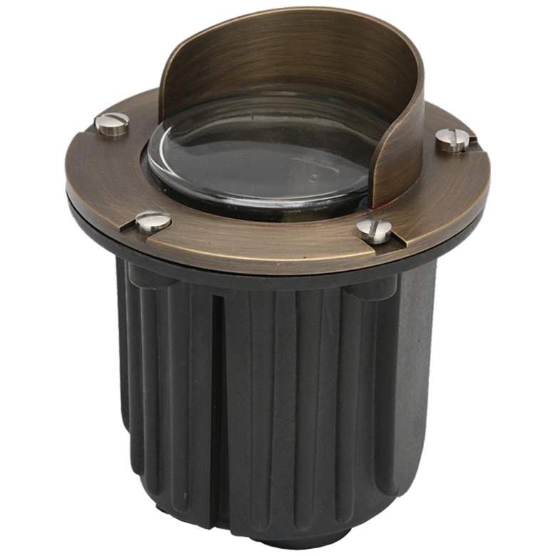 Image 1 Donda Bronze Half Shield LED Landscape In-Ground Low Voltage Well Light