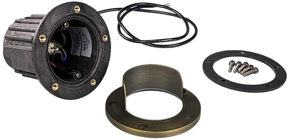 Image 2 Donda Bronze Half Shield LED Landscape In-Ground Low Voltage Well Light more views