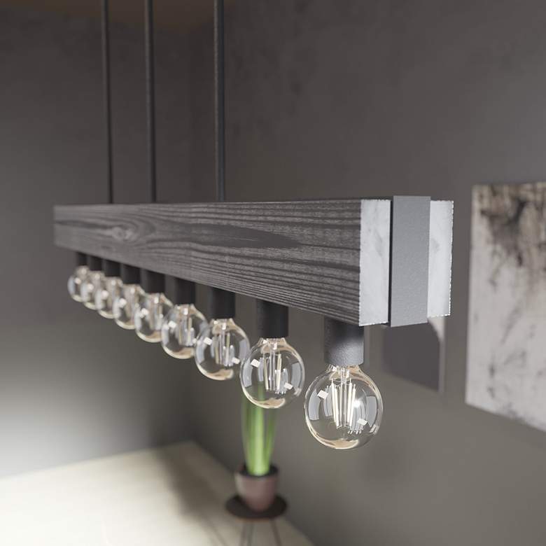 Image 1 Donelson 9 Light Linear Chandelier - Natural Iron