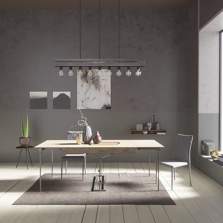 Image 3 Donelson 9 Light Linear Chandelier - Natural Iron more views