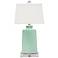 Donna Celadon Zigzag Porcelain Accent Table Lamp
