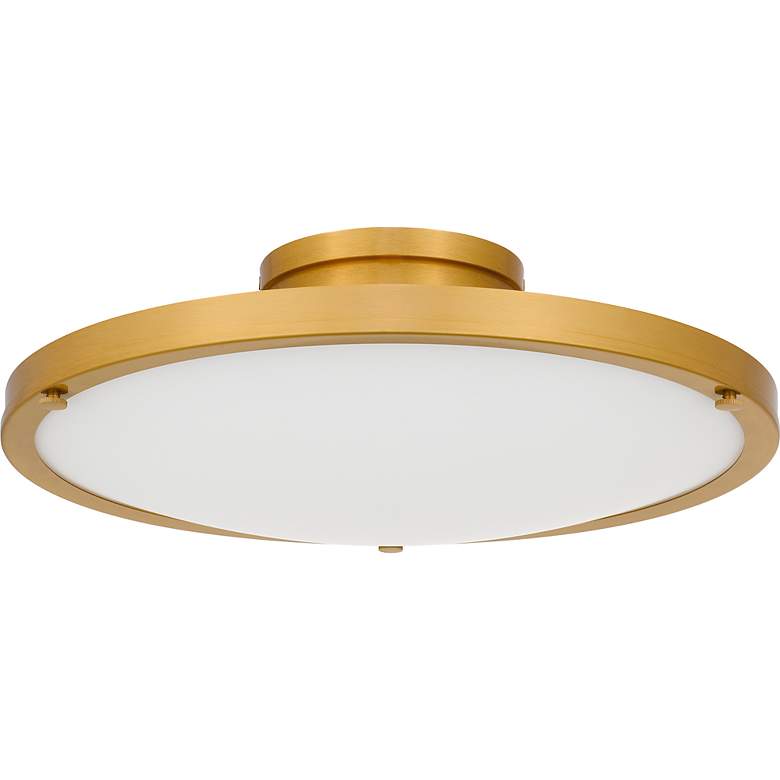 Image 2 Donne Integrated LED Brushed Gold Semi-Flush Mount with CCT Switch more views