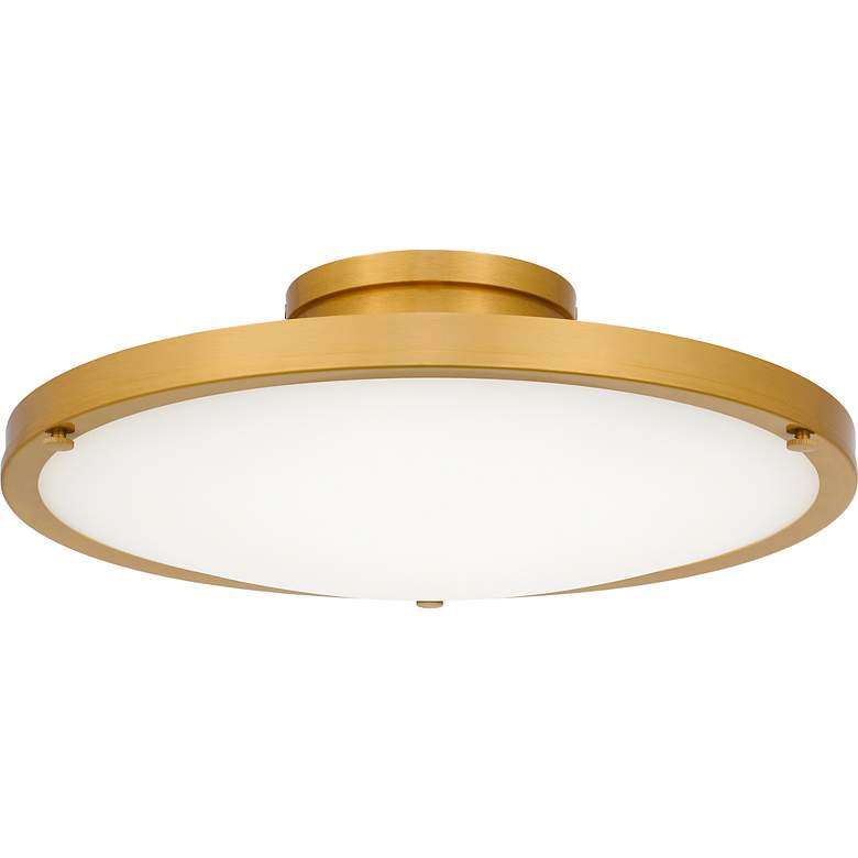 Image 4 Donne Integrated LED Brushed Gold Semi-Flush Mount with CCT Switch more views